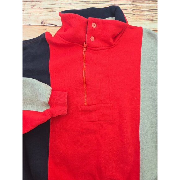 Nautica XL Mens 1/4 Zip Pullover Sweatshirt Vintage Retro Style - Picture 3 of 6